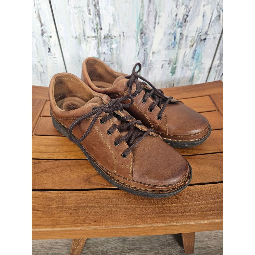 Born‎ Oxford Shoes 8.5 Brown Leather Lace Up Casual Comfort Handcrafted Gorpcore